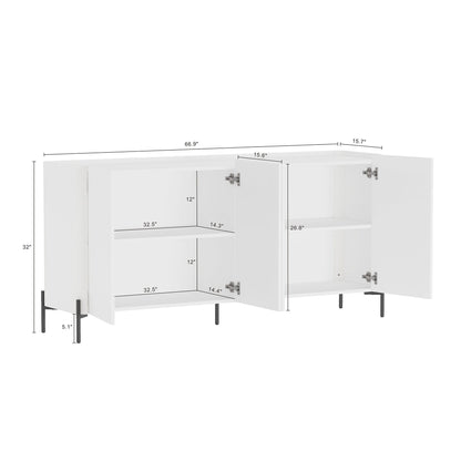 Manhattan Comfort 2-Piece Abbey Bookcase and Sideboard