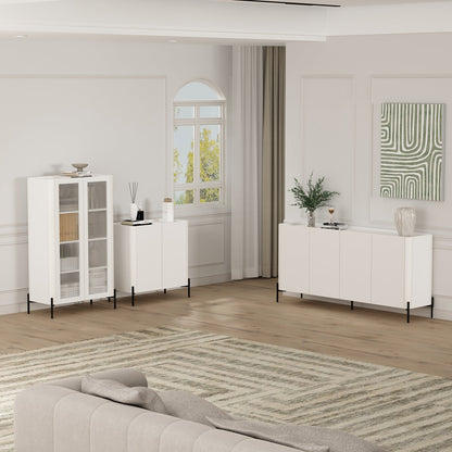 Manhattan Comfort 2-Piece Abbey Bookcase and Sideboard