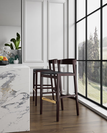 Manhattan Comfort Klismos Bar Stool - Set of 2