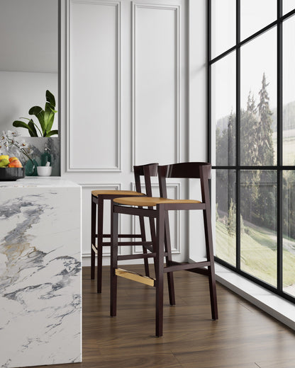 Manhattan Comfort Klismos Bar Stool - Set of 2