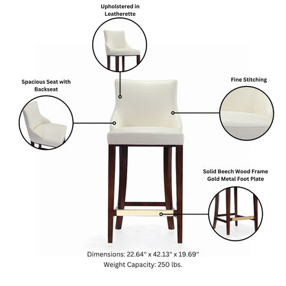 Manhattan Comfort Shubert Barstool - Set of 2