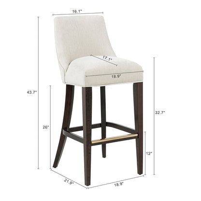Manhattan Comfort Beever Barstool - Set of 2