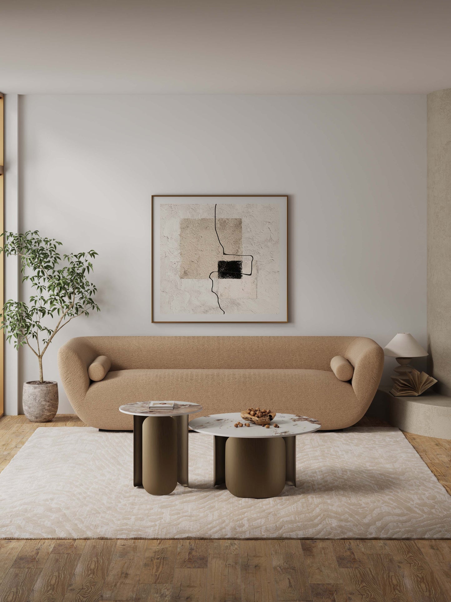 Manhattan Comfort 2-Piece Monica Coffee and End Table
