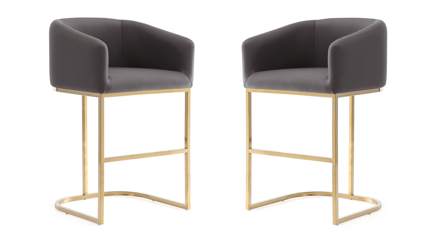 Manhattan Comfort Louvre Counter Stool  - Set of 2