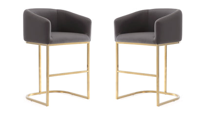 Manhattan Comfort Louvre Counter Stool  - Set of 2