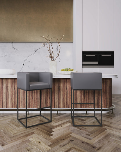 Manhattan Comfort Embassy Counter Stool  - Set of 2