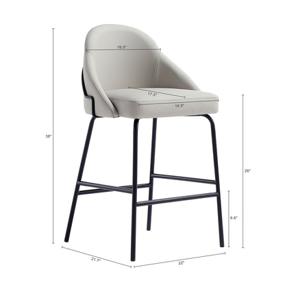 Manhattan Comfort Gracie Counter Stool  - Set of 2