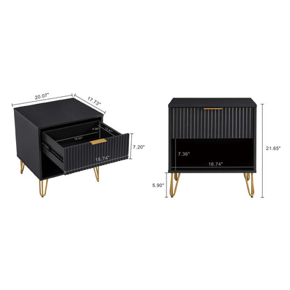 Manhattan Comfort 2-Piece DUMBO Nightstand and Dresser