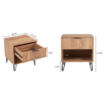 Manhattan Comfort 2-Piece DUMBO Nightstand and Dresser