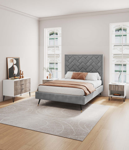 Manhattan Comfort 2-Piece DUMBO Nightstand and Dresser