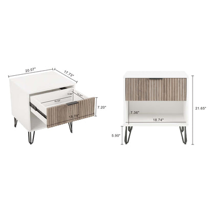 Manhattan Comfort 2-Piece DUMBO Nightstand and Dresser
