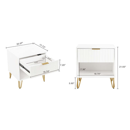 Manhattan Comfort 2-Piece DUMBO Nightstand and Dresser