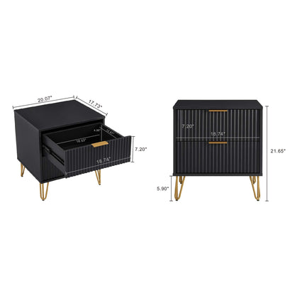 Manhattan Comfort 2-Piece DUMBO Nightstand and Dresser