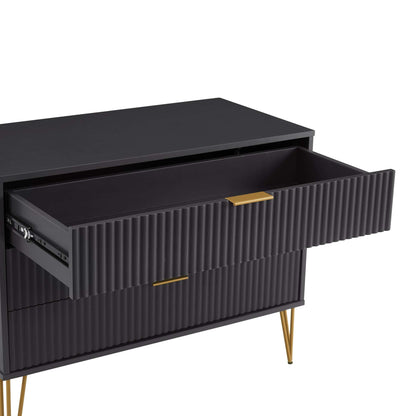 Manhattan Comfort 2-Piece DUMBO Nightstand and Dresser
