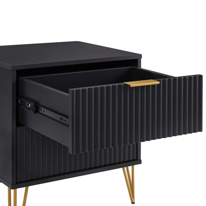 Manhattan Comfort 2-Piece DUMBO Nightstand and Dresser