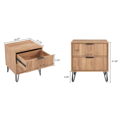 Manhattan Comfort 2-Piece DUMBO Nightstand and Dresser