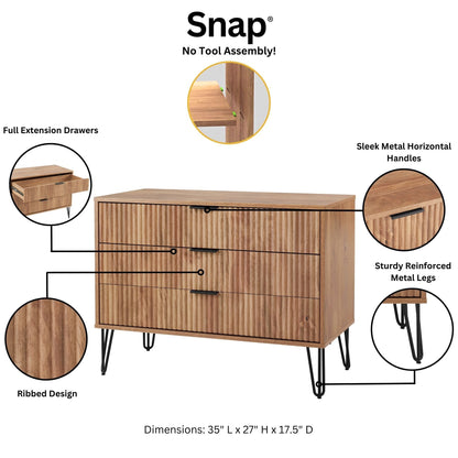 Manhattan Comfort 2-Piece DUMBO Nightstand and Dresser
