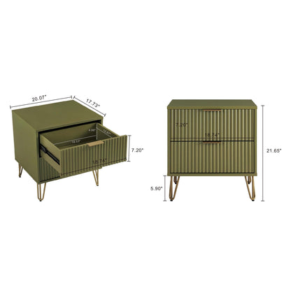 Manhattan Comfort 2-Piece DUMBO Nightstand and Dresser