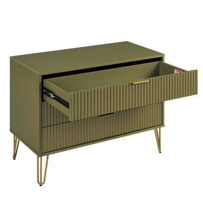 Manhattan Comfort 2-Piece DUMBO Nightstand and Dresser