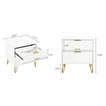 Manhattan Comfort 2-Piece DUMBO Nightstand and Dresser