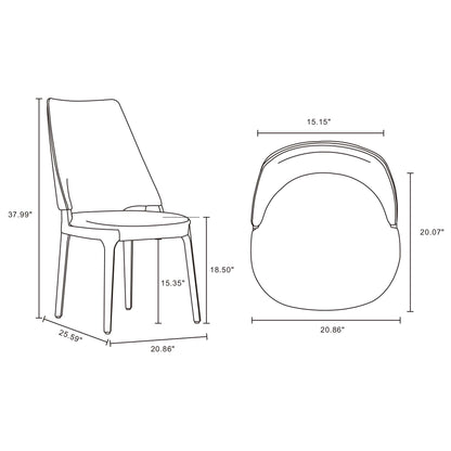 Manhattan Comfort Kara Dining Chair - Set of 4