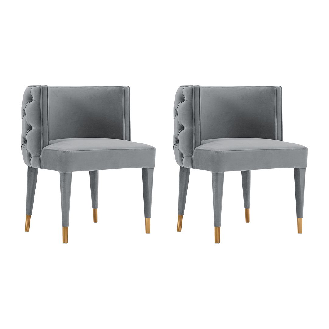 Manhattan Comfort Modern Maya Tufted Velvet Dining Chair