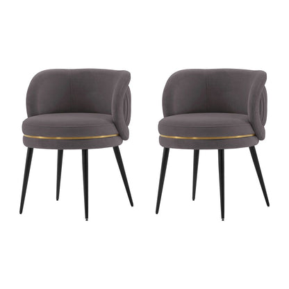 Manhattan Comfort Modern Kaya Pleated Velvet Dining Chair