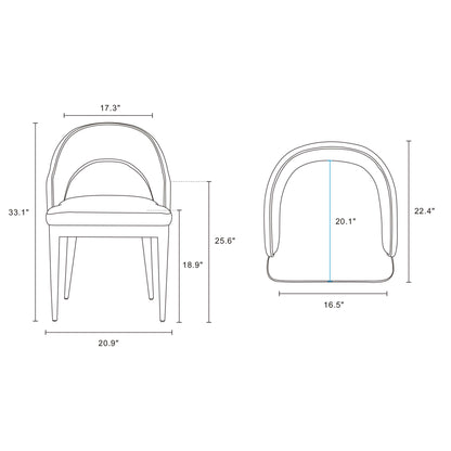 Manhattan Comfort Carrington Dining Armchairs - Set of 2