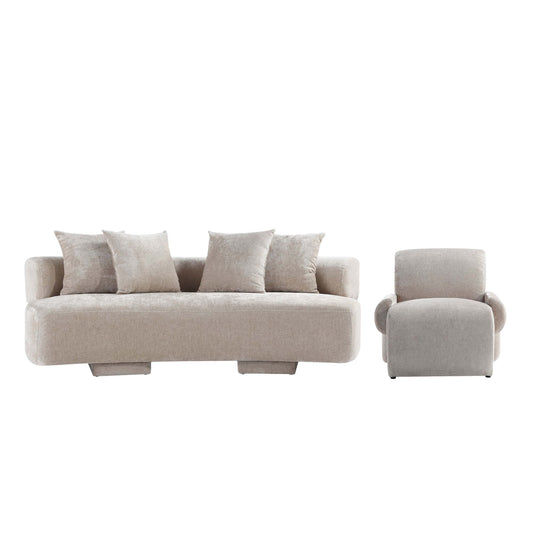 Manhattan Comfort 2-Piece Verandah Sofa and Accent Chair