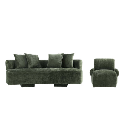 Manhattan Comfort 2-Piece Verandah Sofa and Accent Chair