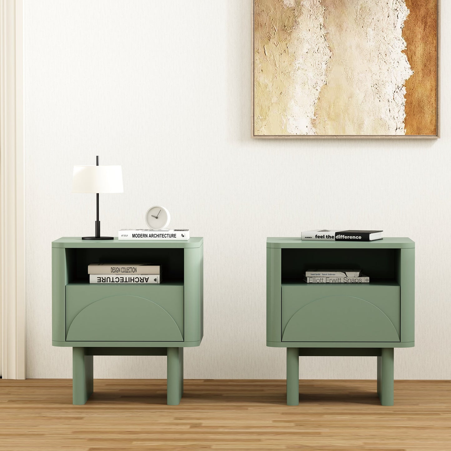 Manhattan Comfort Ella Nightstand - Set of 2