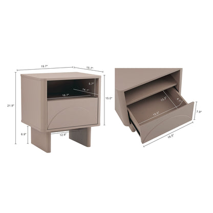 Manhattan Comfort Ella Nightstand - Set of 2