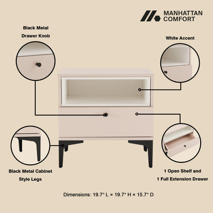 Manhattan Comfort Amara Nightstand - Set of 2