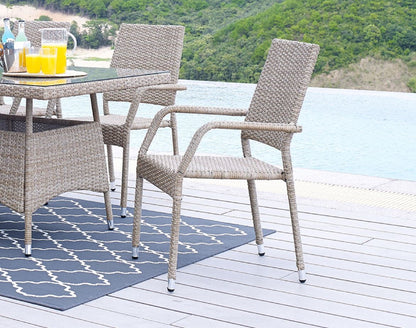 Manhattan Comfort Genoa Patio Dining Armchair - Set of 2