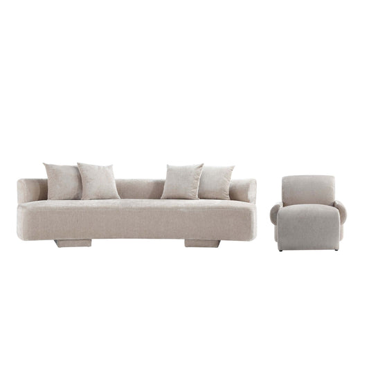 Manhattan Comfort 2-Piece Verandah XL Sofa and Accent Chair