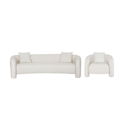 Manhattan Comfort Sylvia Sofa and Accent Chair - Set of 2