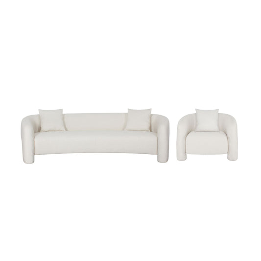 Manhattan Comfort Sylvia Sofa and Accent Chair - Set of 2