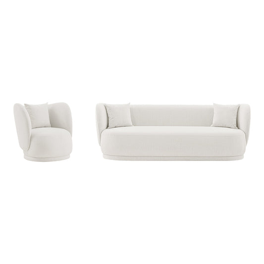 Manhattan Comfort 2-Piece Siri Sofa and Accent Chair