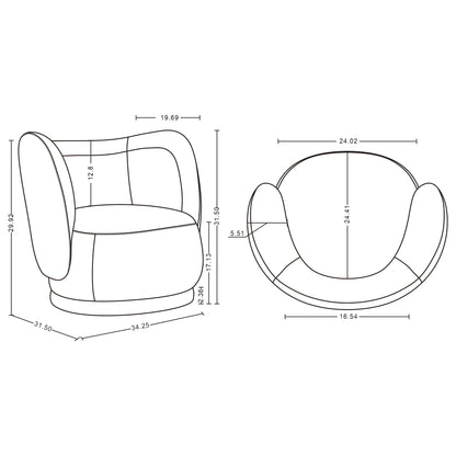 Manhattan Comfort 2-Piece Siri Sofa and Accent Chair