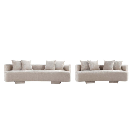 Manhattan Comfort 2-Piece Verandah Sofa and XL Sofa