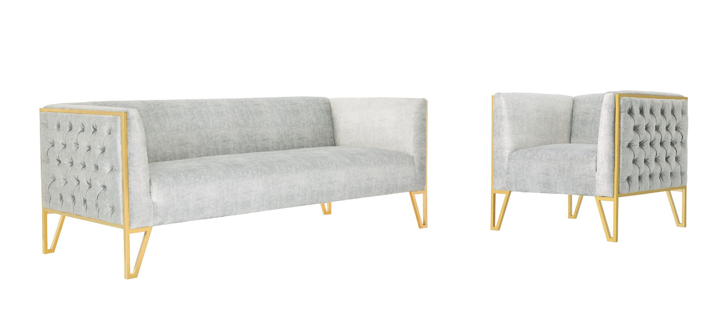 Manhattan Comfort 2-Piece Vector Sofa and Arm Chair Set