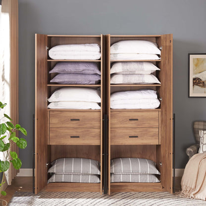 Manhattan Comfort Lee Wardrobe Closet 1.0 - Set of 2