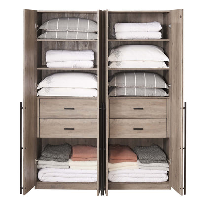 Manhattan Comfort Lee Wardrobe Closet 1.0 - Set of 2