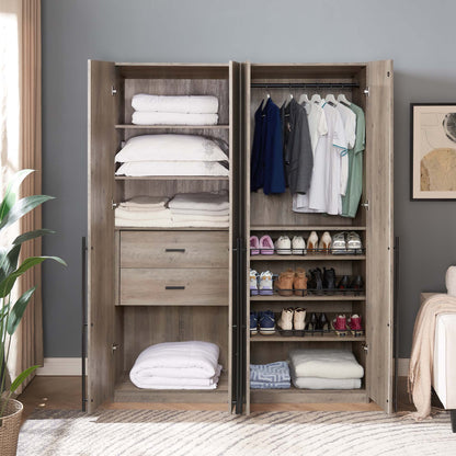 Manhattan Comfort 2-Piece Lee Wardrobe Closet 1.0 and 3.0