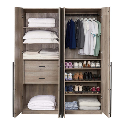 Manhattan Comfort 2-Piece Lee Wardrobe Closet 1.0 and 3.0