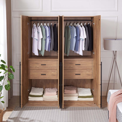Manhattan Comfort Lee Wardrobe Closet 2.0 - Set of 2