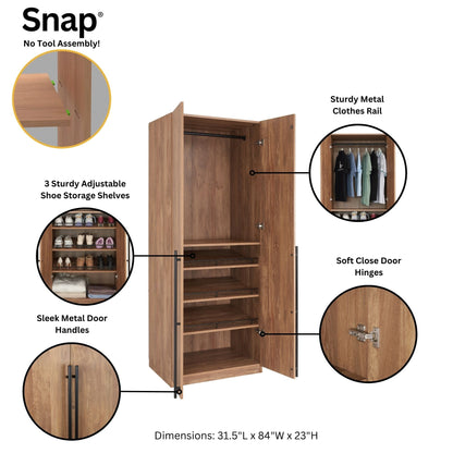 Manhattan Comfort 2-Piece Lee Wardrobe Closet 2.0 and 3.0