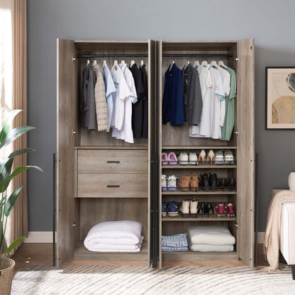 Manhattan Comfort 2-Piece Lee Wardrobe Closet 2.0 and 3.0