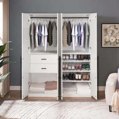 Manhattan Comfort 2-Piece Lee Wardrobe Closet 2.0 and 3.0