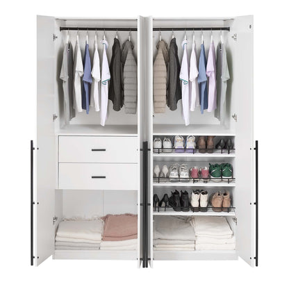 Manhattan Comfort 2-Piece Lee Wardrobe Closet 2.0 and 3.0